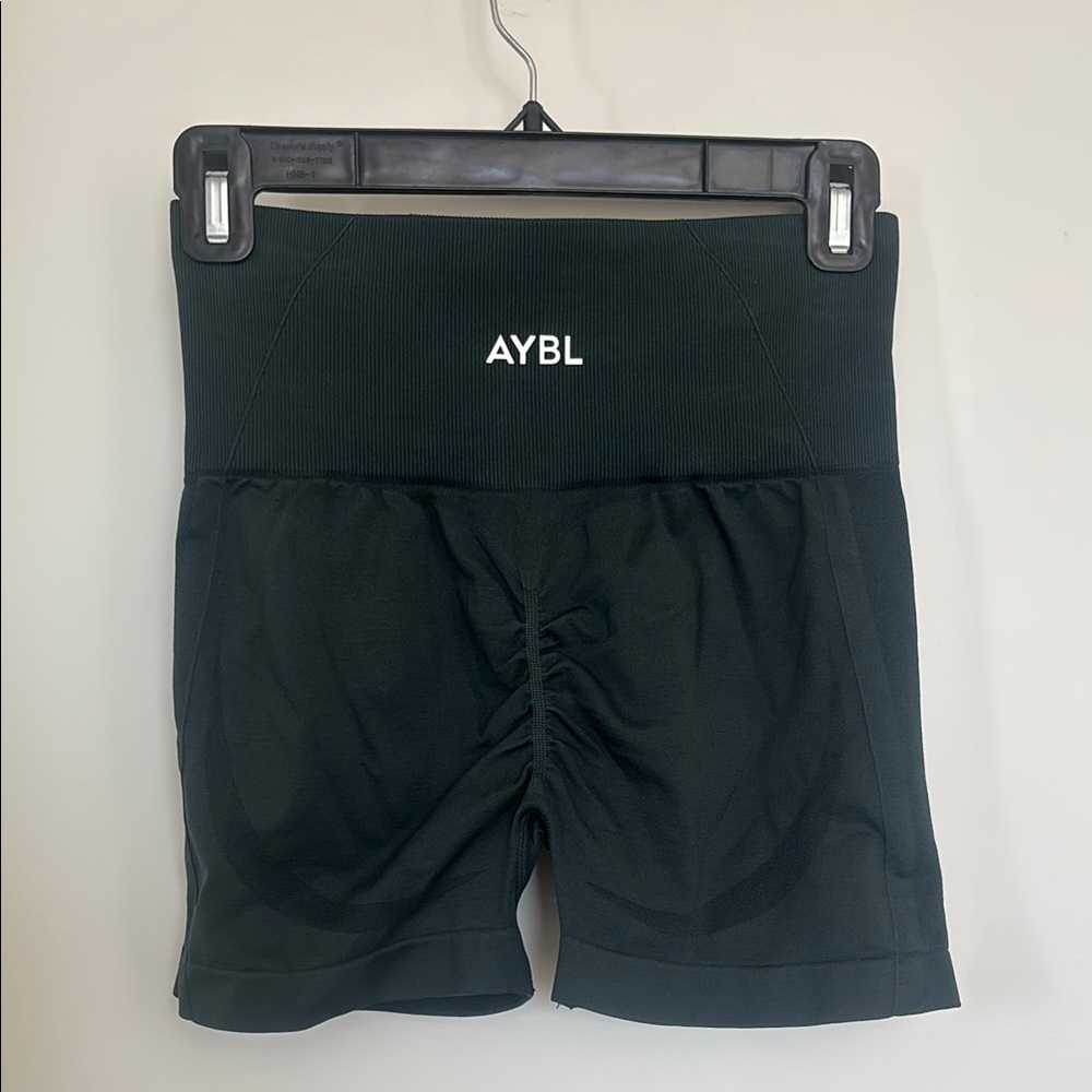 AYBL Dark Green High-Waisted Shorts